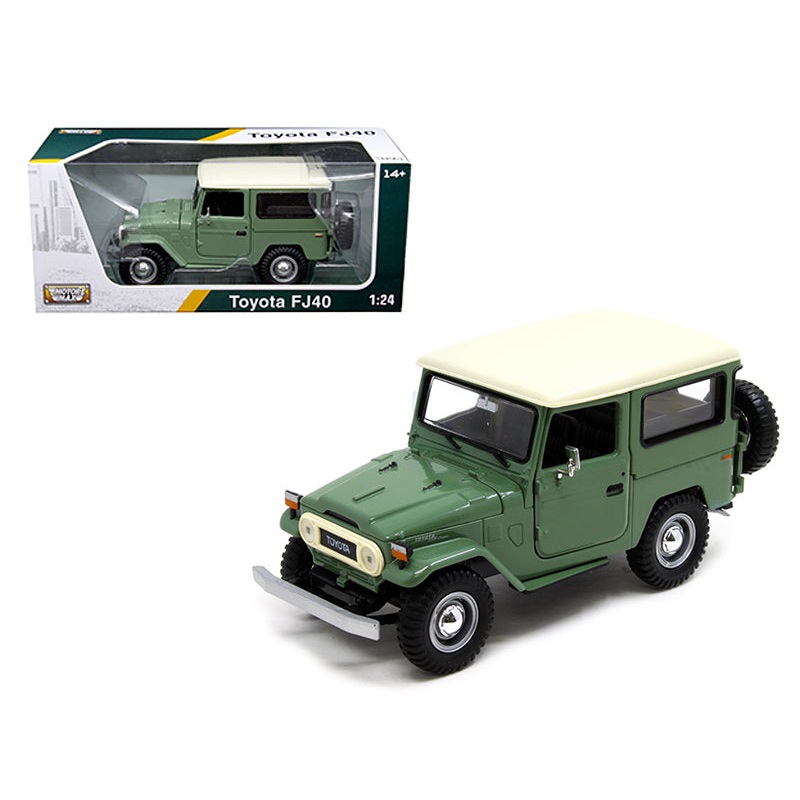Toyota FJ40 Medium Green 1/24 Diecast Model Car by Motormax