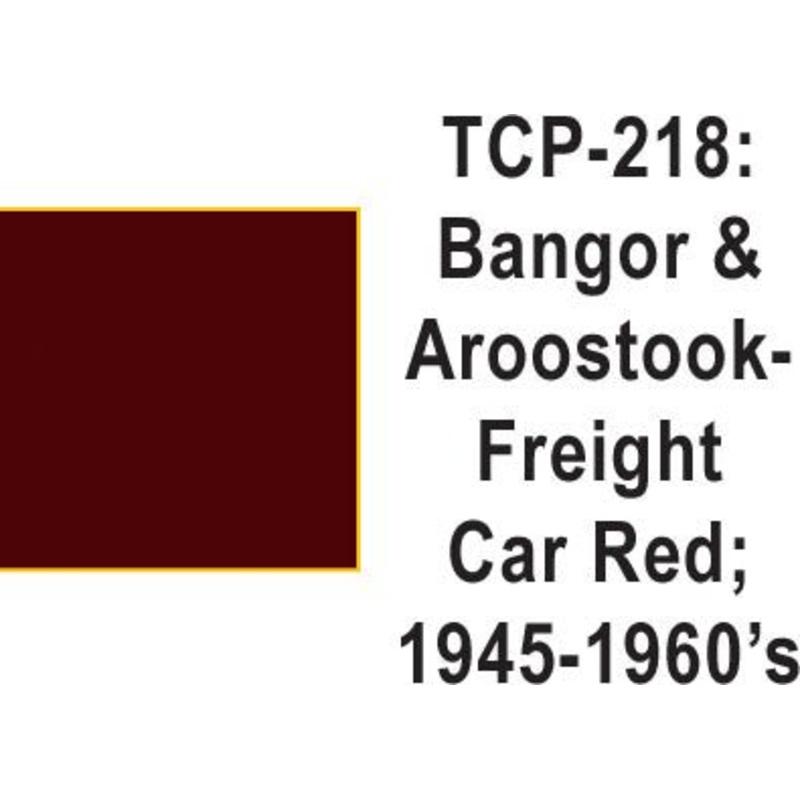 Tru Color TCP-218 Bangor and Aroostook Freight Car Red 1 Fluid Ounce