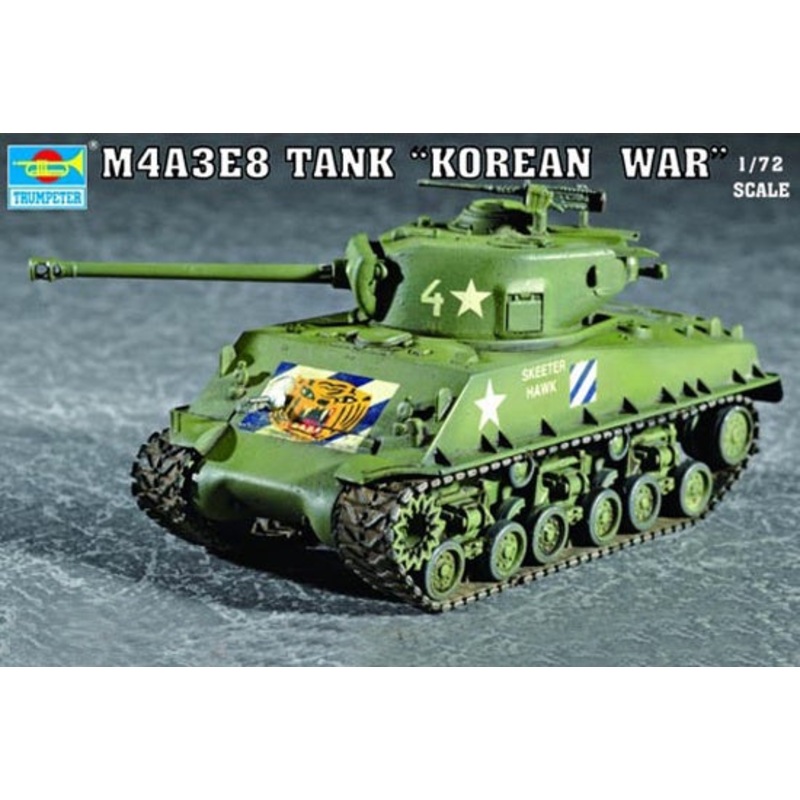 Trumpeter – 1/72 USS M4A3E8 (Easy Eight) Sherman Tank (T80 Track)