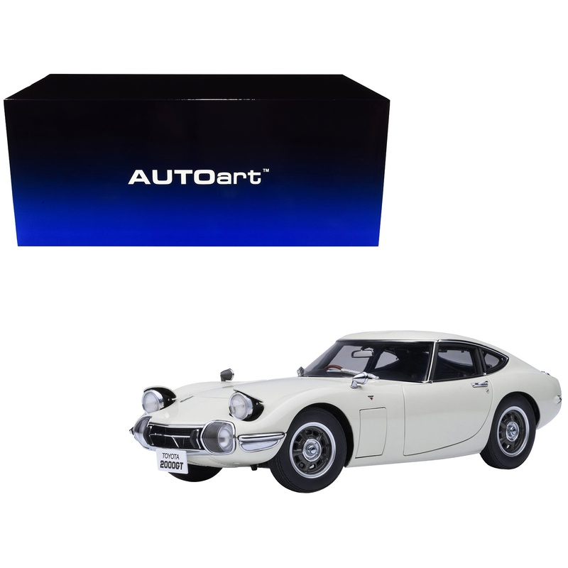 1967 Toyota 2000GT RHD (Right Hand Drive) White 1/18 Model Car by Autoart