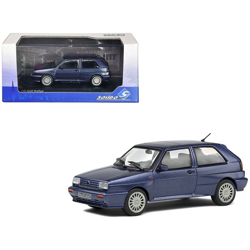 1989 Volkswagen Golf Rallye G60 Syncro Blue Metallic 1/43 Diecast Model Car by Solido