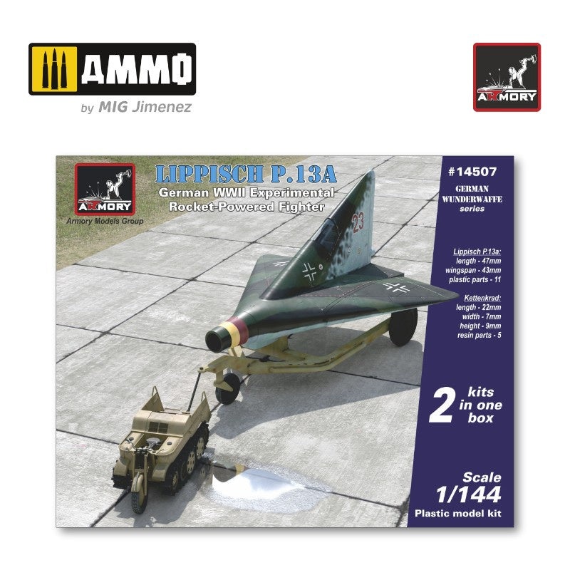 ARMORY – 1/144 Lippisch P.13a w/ Kettenkrad