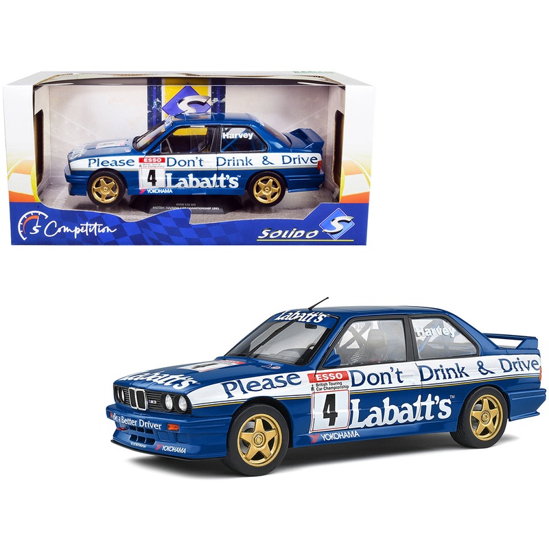 BMW E30 M3 #4 Tim Harvey “Labbatt’s” BTCC British Touring Car Championship (1991) “Competition” Series 1/18 Diecast Model Car by Solido