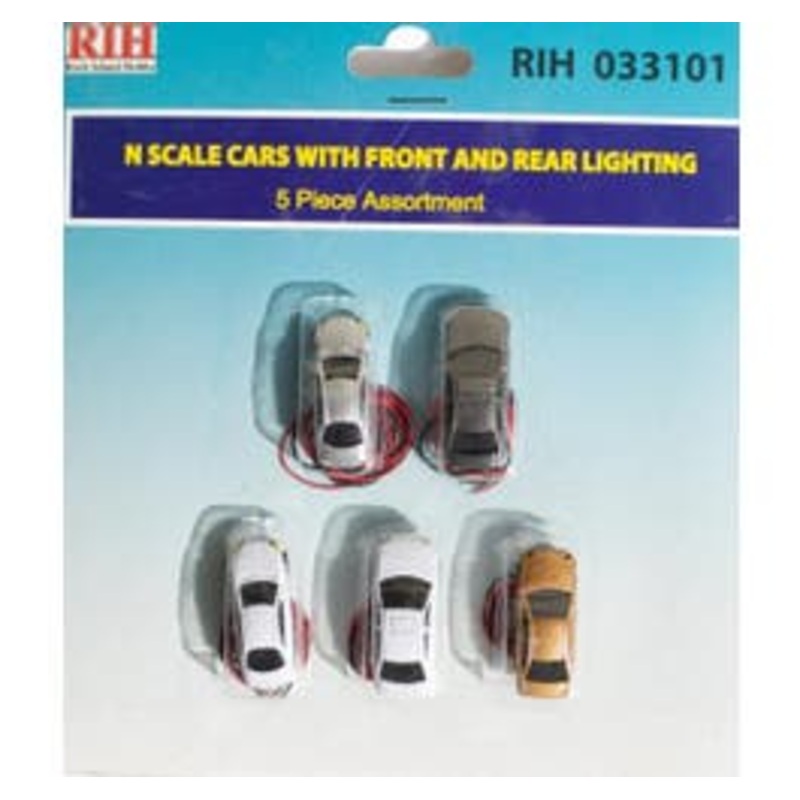 Rock Island Hobby 033100 N Scale Autos 5Pk