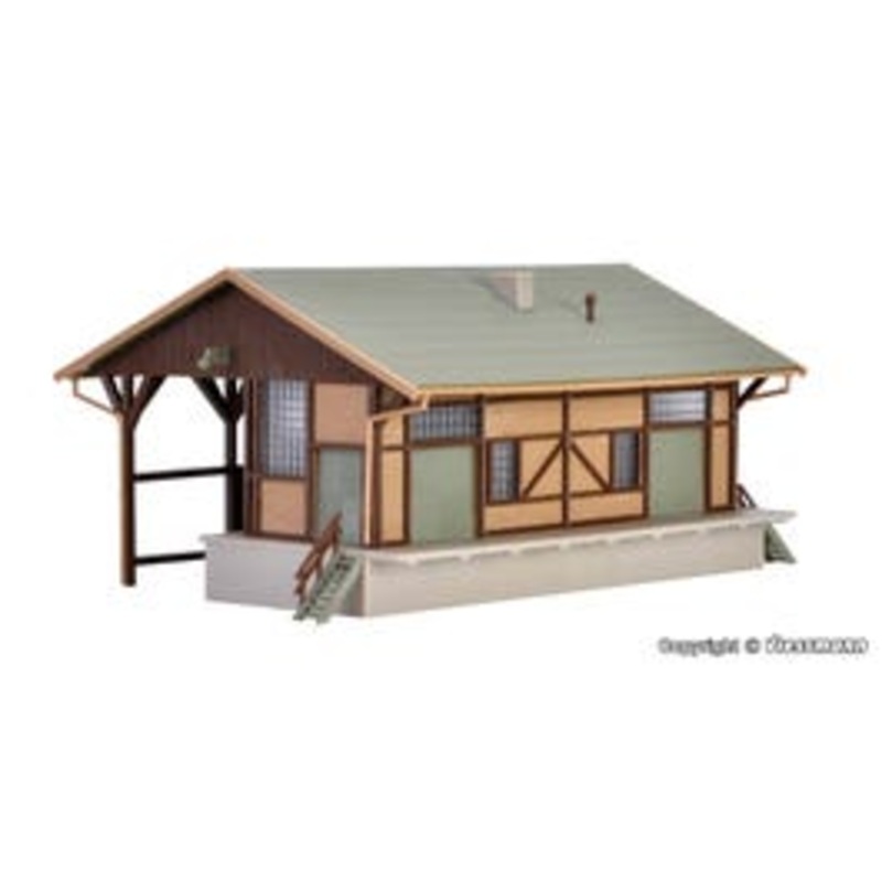 Vollmer 47539  N Freight shed, open kit