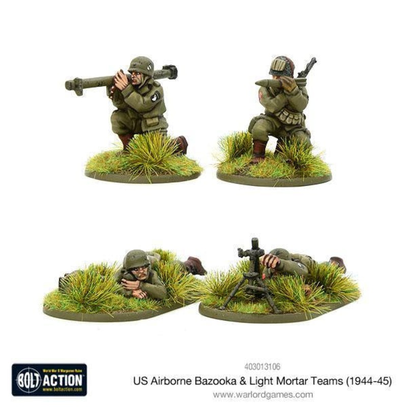 Warlord – Bolt Action: US Airborne Bazooka & Light Mortar teams (1944-45) (Metal)