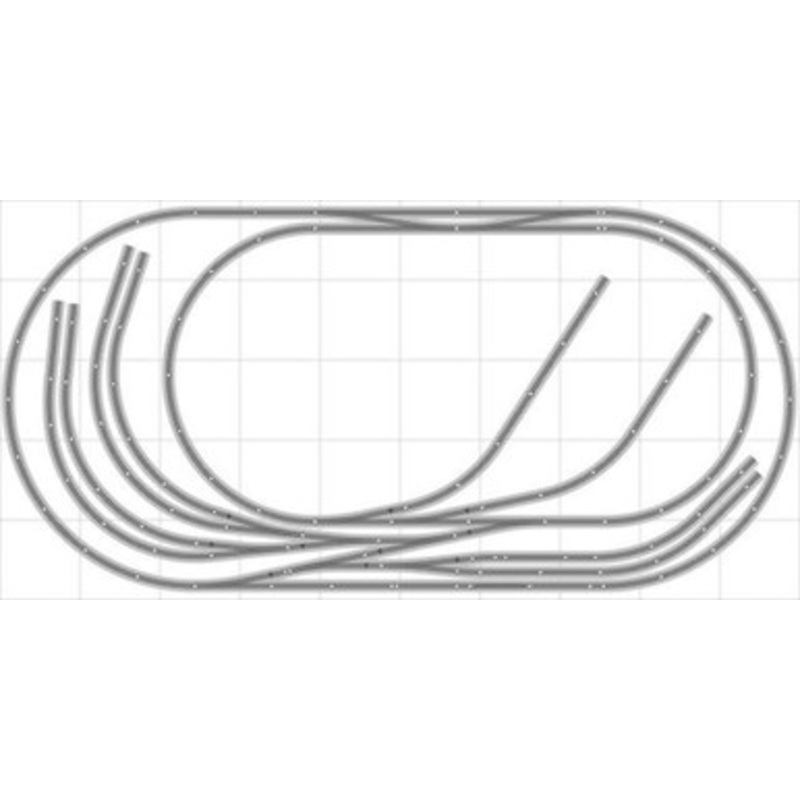 Bachmann E-Z Track Train Layout #022 Train Set HO Scale 5′ X 10′ Wire Switches