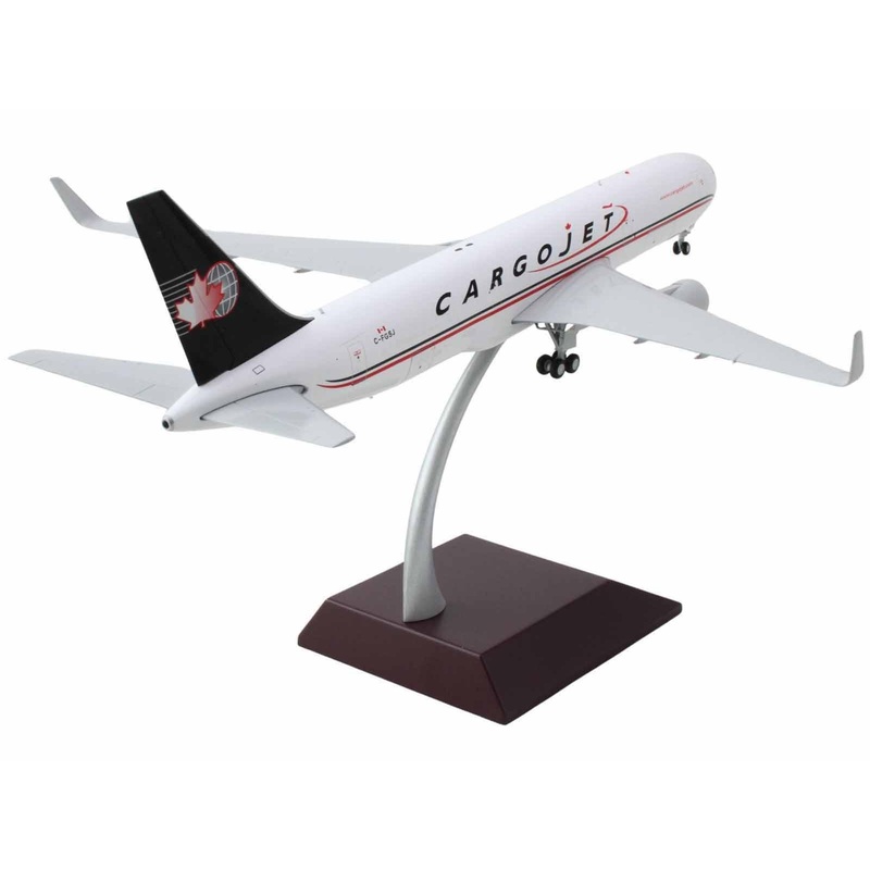 Boeing 767-300F Commercial Aircraft “Cargojet Airways” (C-FGSJ) White with Black Tail “Gemini 200 – Interactive Series” 1/200 Diecast Model Airplane by GeminiJets