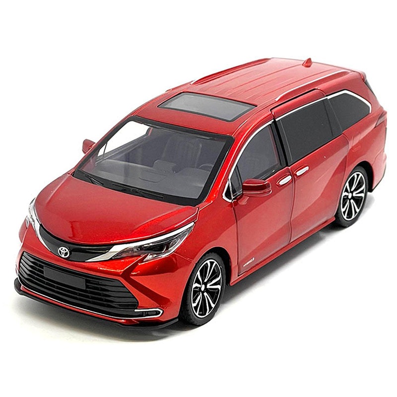 Toyota Sienna Minivan Red Metallic 1/24 Diecast Model