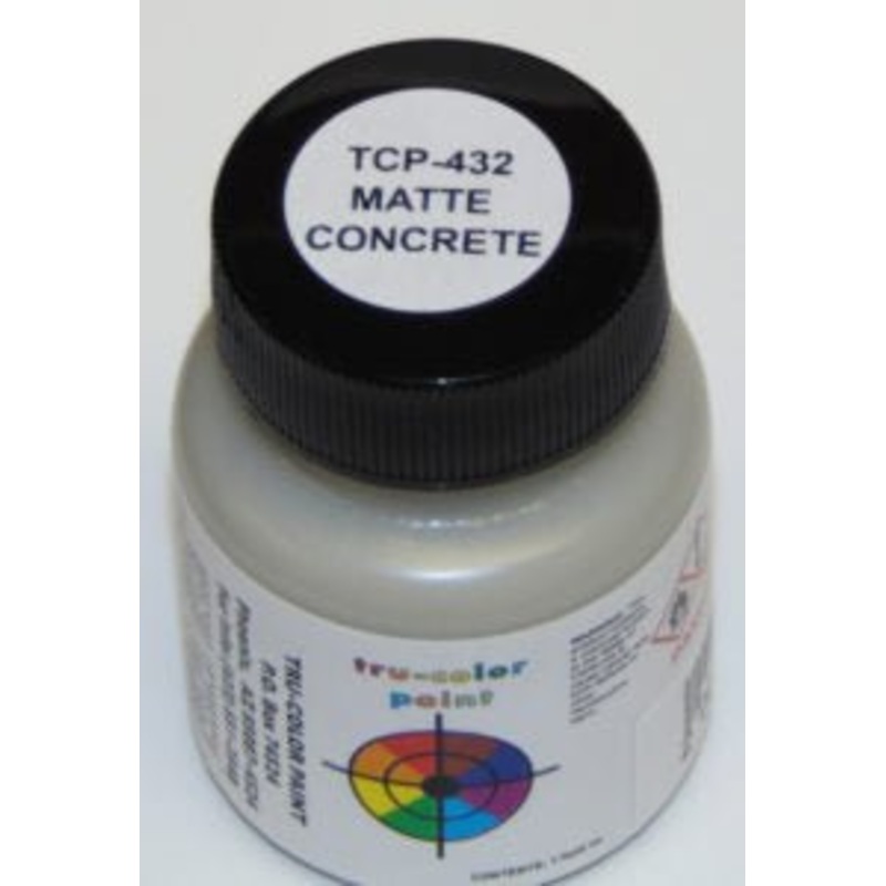 Tru Color TCP-432 Matte Concrete, Paint 1 ounce
