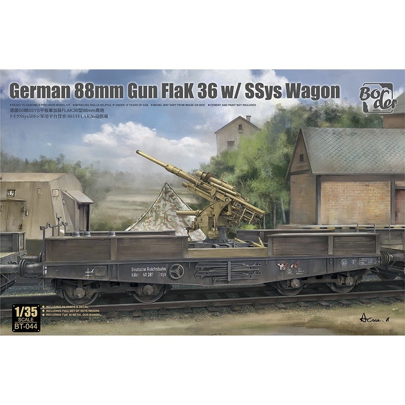 Border Model – 1/35 German 88mm Gun Flak 36 with SSys Wagon