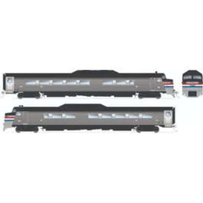 Rapido 16406 HO Budd Roger Williams 2-car set (DC/Silent): Amtrak – Phase 3