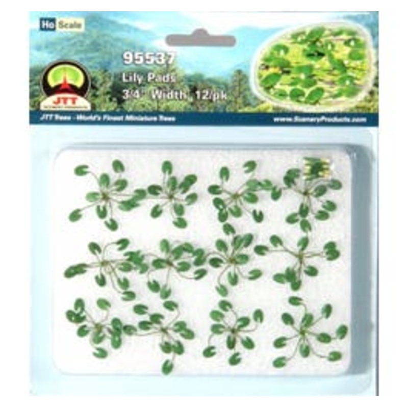 JTT 95537 Lily Pads 3/4″ Wide HO Scale, 12/pk