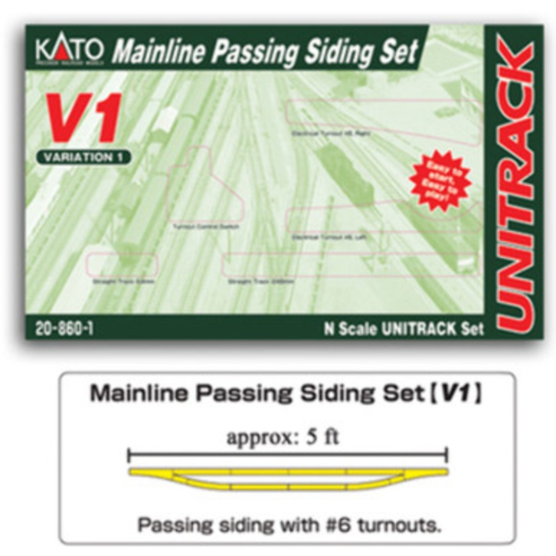 Kato 20860 N V1 Mainline Passing Siding Set