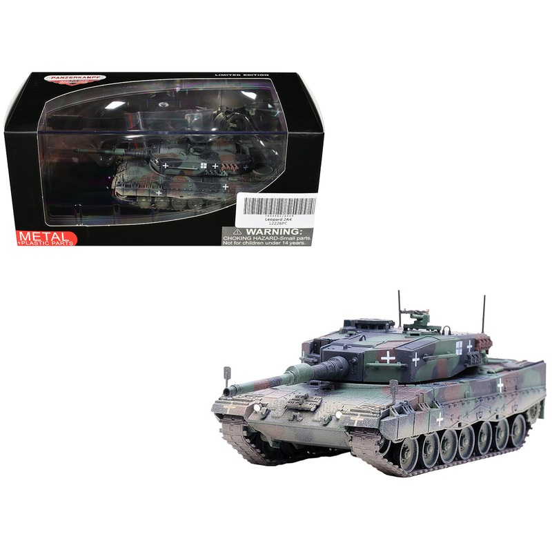 Leopard 2A4 Main Battle Tank with Snorkel “3-Tone Camouflage” Ukrainian Army “Armor Premium” Series 1/72 Diecast Model by Panzerkampf