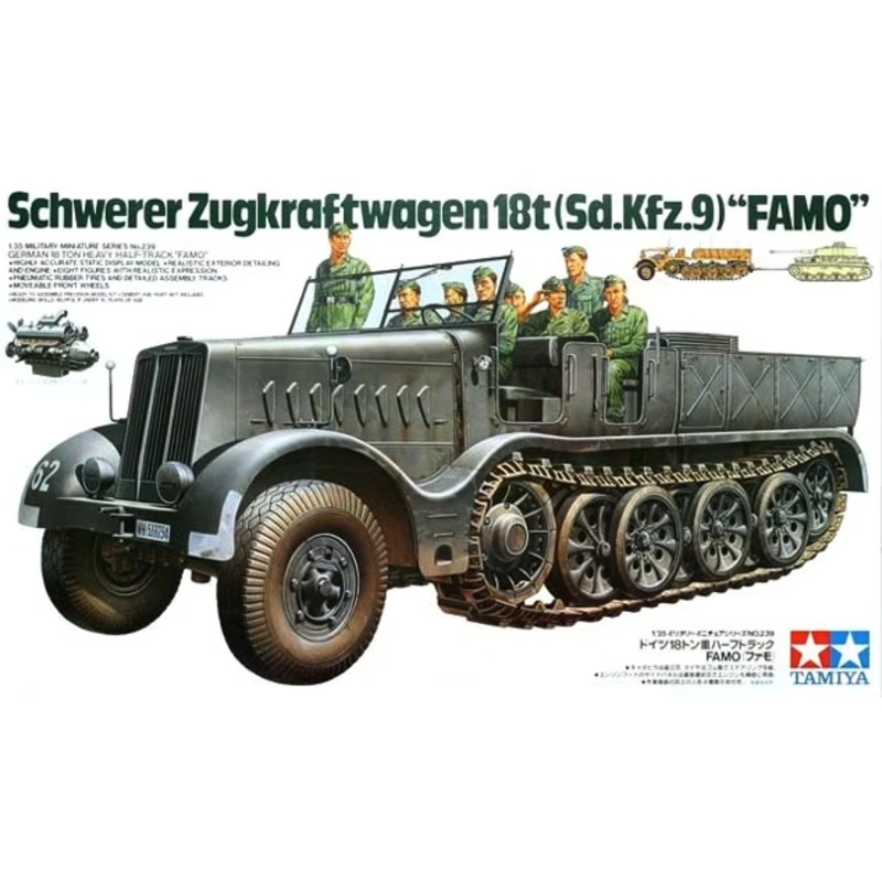 Tamiya – 1/35 Schwerer Zugkraftwagen 18t (Sd.Kfz.9) FAMO