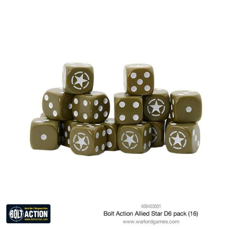 Warlord – D6 Dice – Allied Star (16)