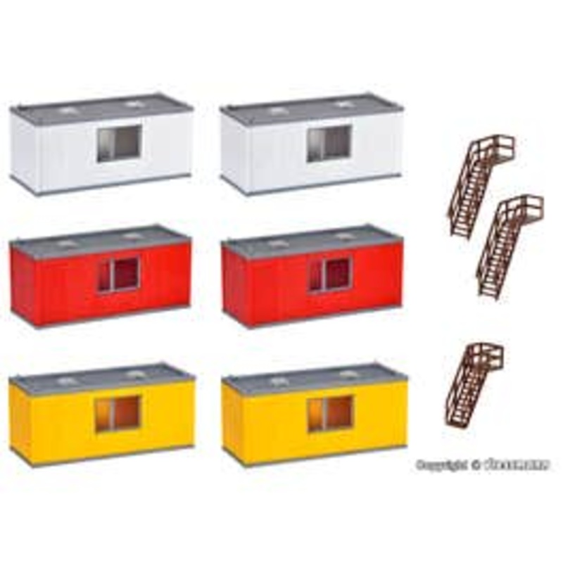 Kibri 38627  HO Building Container, 6 pieces kit