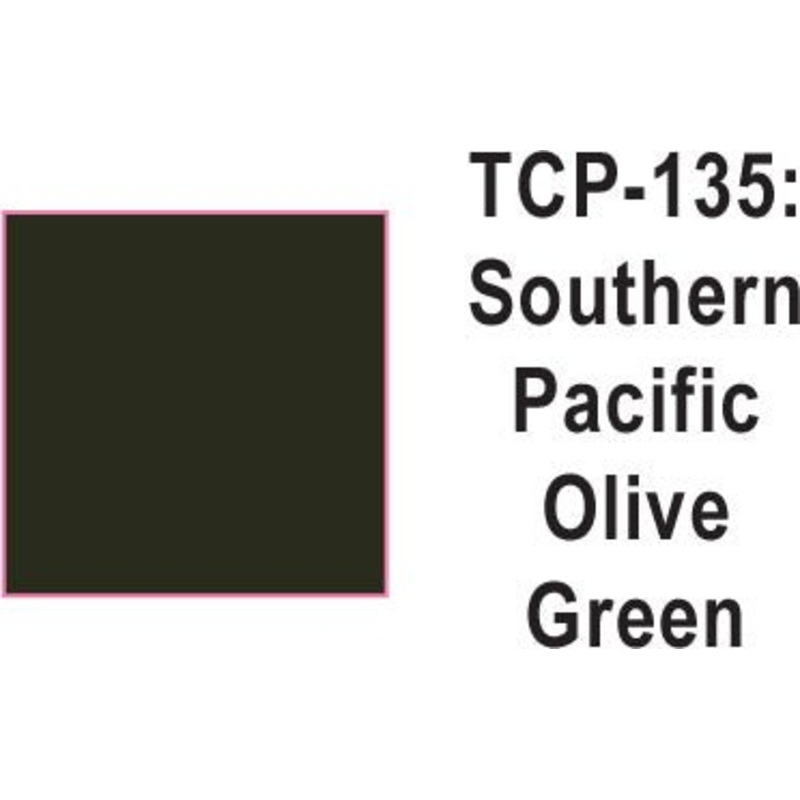 Tru Color TCP-135 Southern Pacific Dark Olive Green Paint 1 ounce