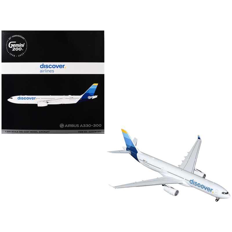 Airbus A330-300 Commercial Aircraft “Discover Airlines” (D-AIKK) White with Blue Tail “Gemini 200” Series 1/200 Diecast Model Airplane by GeminiJets