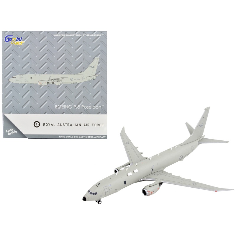 Boeing P-8 Poseidon Patrol Aircraft “Royal Australian Air Force” Gray “Gemini Macs” Series 1/400 Diecast Model Airplane by GeminiJets