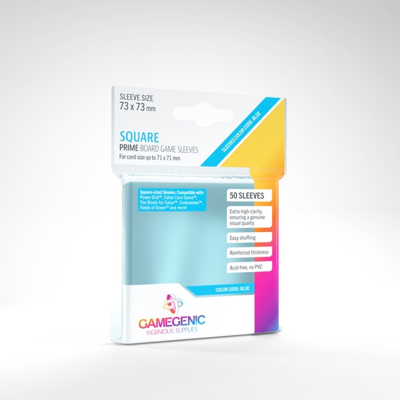 GameGenic – PRIME Sleeves: 73 x 73mm (Blue)