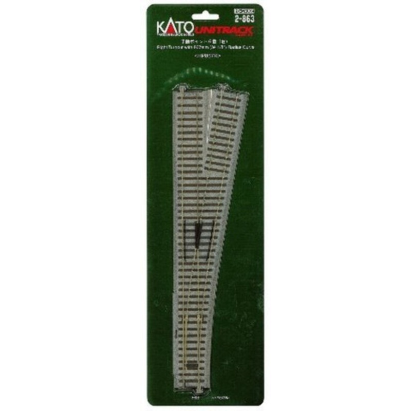 Kato 2-863 HO Scale  #6 Manual Right-Hand Turnout