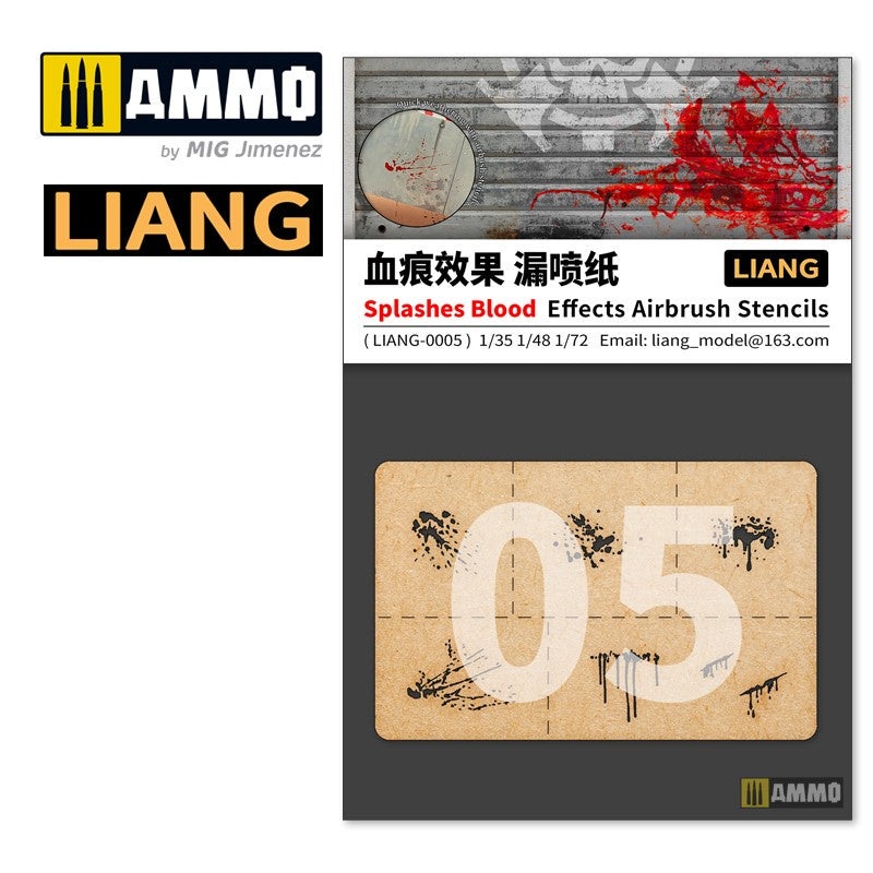 LIANG – Splashes Blood Effects Airbrush Stencils