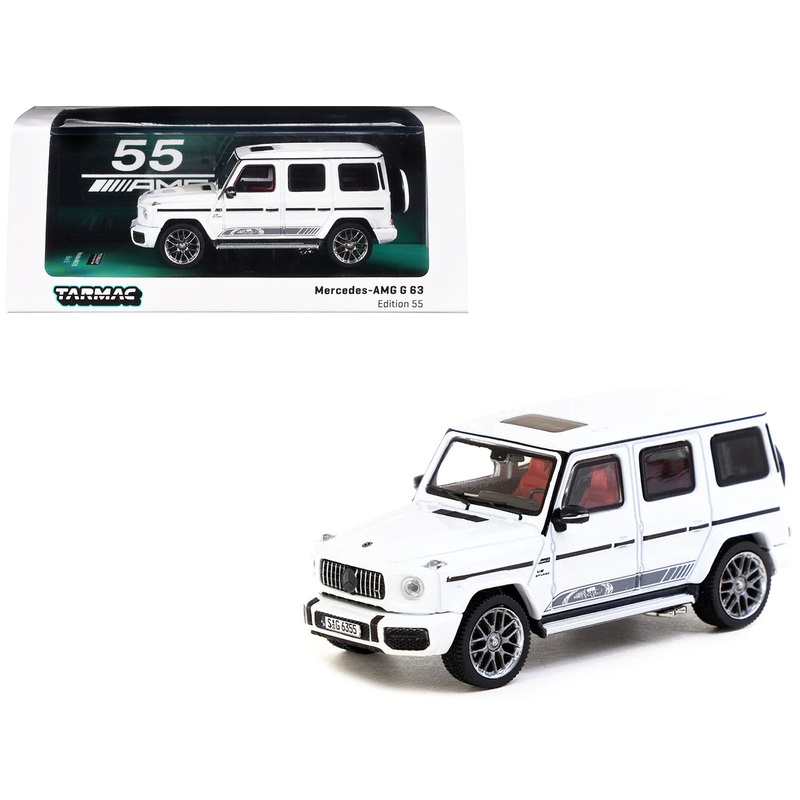 Mercedes-AMG G 63 “Edition 55” White “Road64” Series 1/64 Diecast Model Car by Tarmac Works