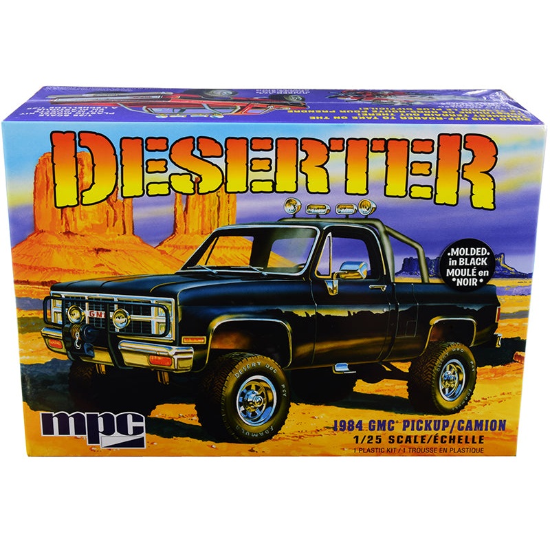 Skill 2 Model Kit 1984 GMC Pickup Truck (Molded in Black) “Deserter” 1/25 Scale Model by MPC