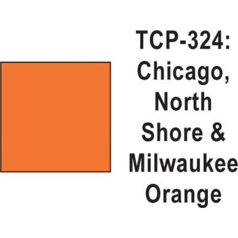 Tru Color TCP-324 Chicago North Shore and Milwaukee, Orange Paint 1 ounce