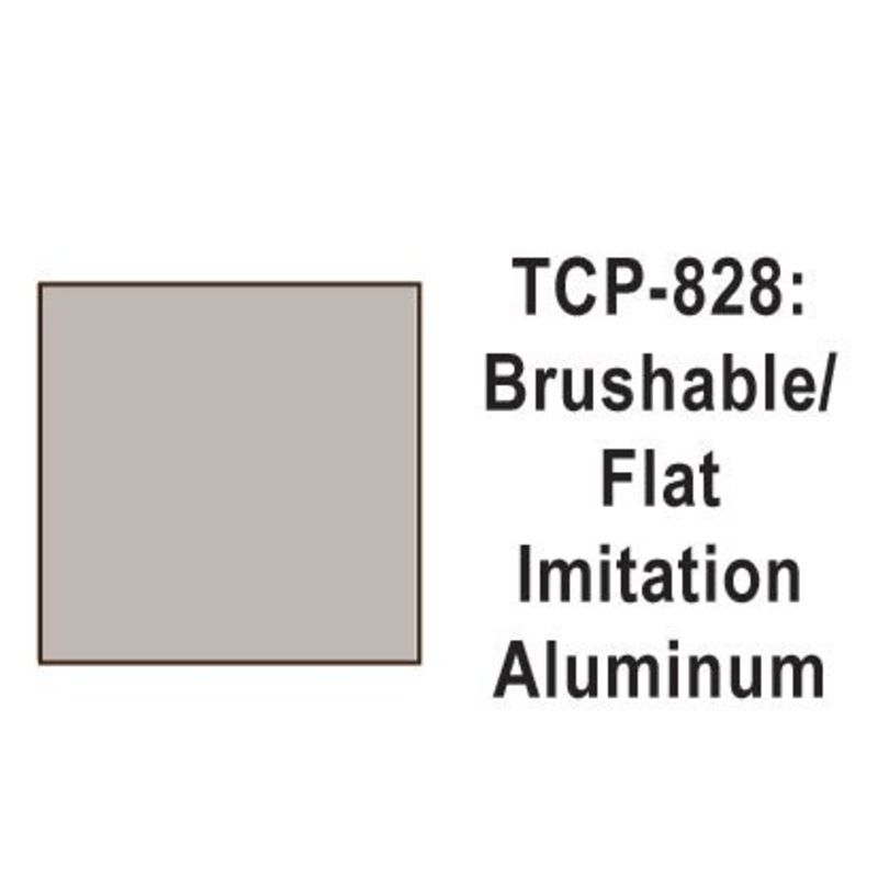 Tru Color TCP-828 Flat Imititation Aluminum Paint 1 Fluid Ounce