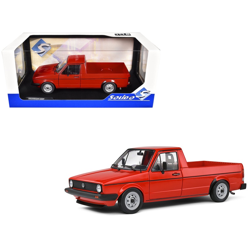 1983 Volkswagen Caddy MK 1 Pickup Truck Mars Red 1/18 Diecast Model Car by Solido