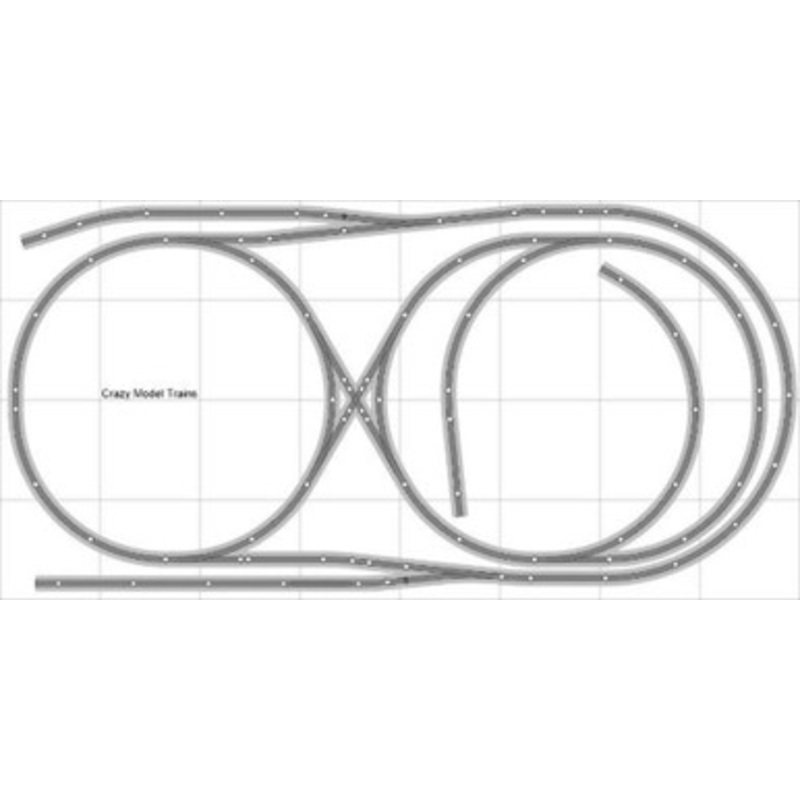 Bachmann E-Z Track Train Layout #014D Train Set HO Scale 4′ X 8′ DCC Switches