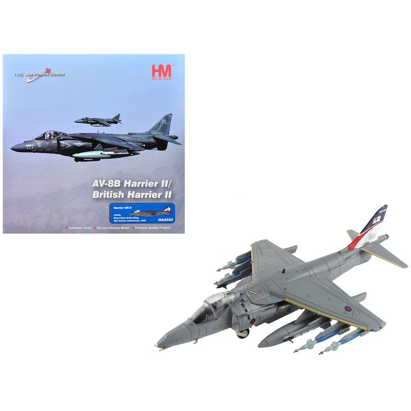 British Aerospace Harrier GR.9 Aircraft “ZD406 Royal Navy Strike Wing RAF Station Cottesmore” (2009) British Royal Air Force/Navy “Air Power Series” 1/72 Diecast Model by Hobby Master