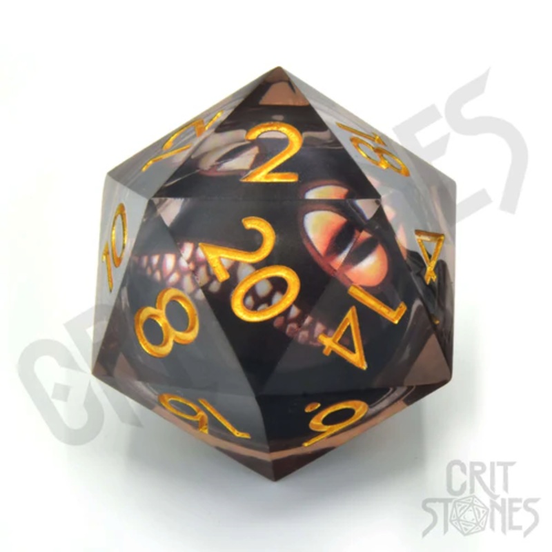 CritStones –  33mm D20 – Looking Glass Luck (Liquid Core)