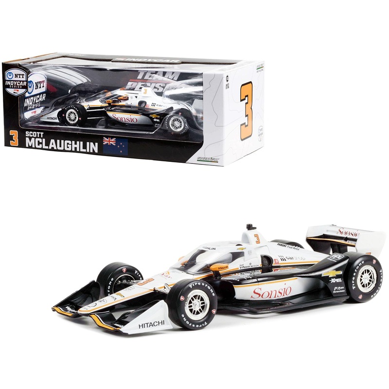 Dallara IndyCar #3 Scott McLaughlin “Sonsio Vehicle Protection” Team Penske (Road Course Configuration) “NTT IndyCar Series” (2022) 1/18 Diecast Model Car by Greenlight