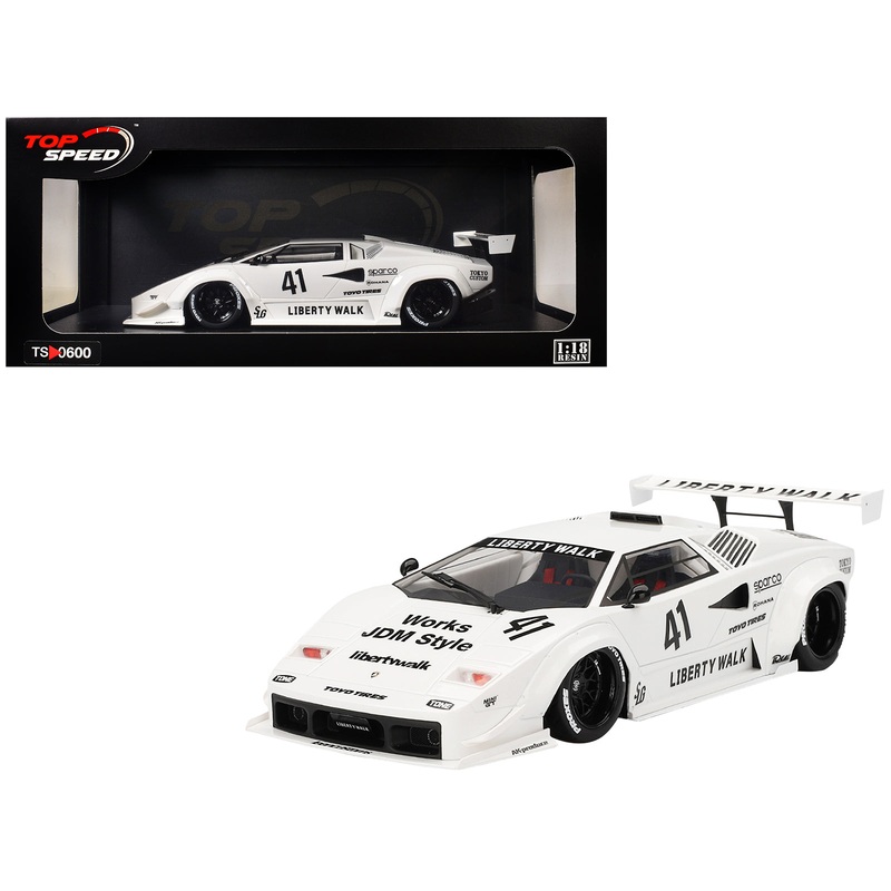 Lamborghini Countach LB-WORKS #41 White “2024 Tokyo Auto Salon” 1/18 Model Car by Top Speed
