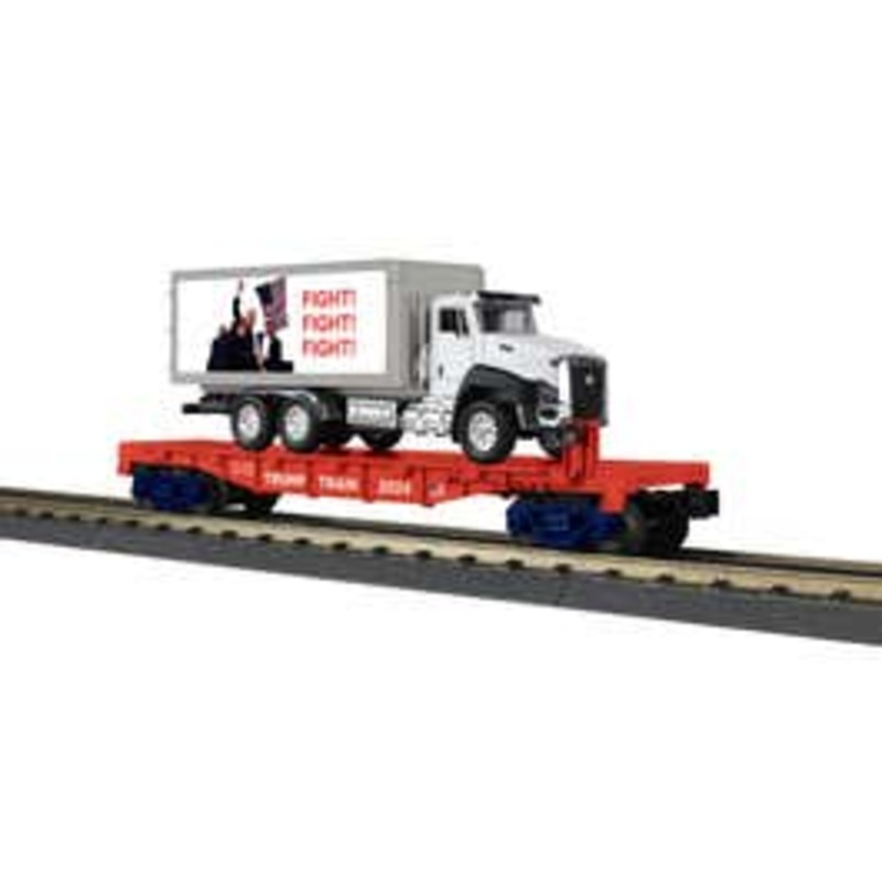 MTH 30-76955  O Donald J. Trump Flat Car with Box Truck w/ Sounds and Lights