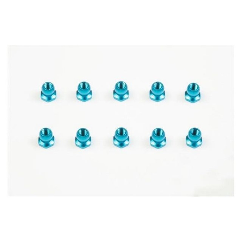 Tamiya – 5mm Aluminium Short Ball Nut Blue (10)