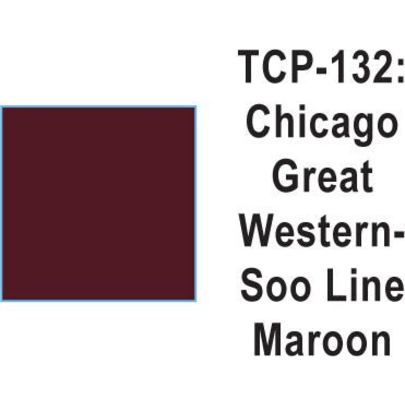 Tru Color TCP-132 Chicago Great Western, SOO Maroon Paint 1 ounce
