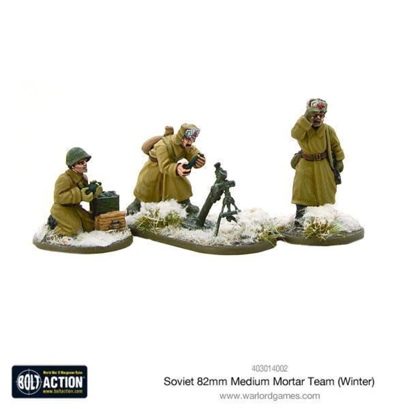 Warlord – Bolt Action  Soviet 82mm Medium Mortar Team (Winter)