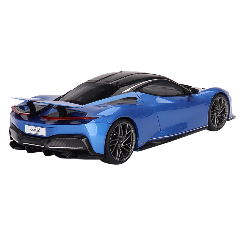 2019 Automobili Pininfarina Battista Iconica Blue Metallic with Black Top “World Premiere” 1/18 Model Car by Top Speed