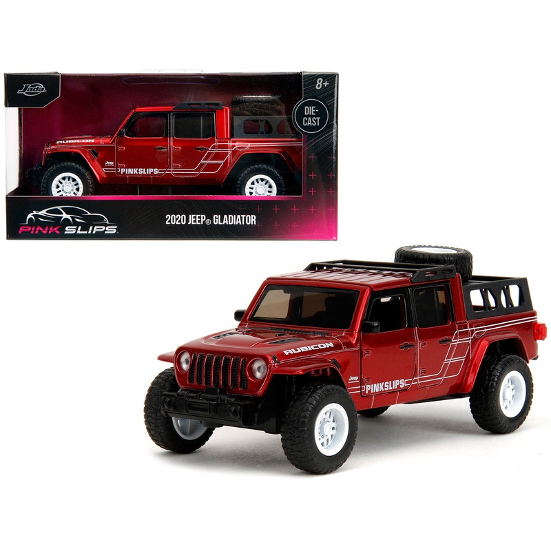 2020 Jeep Gladiator Pickup Truck Candy Red “Pink Slips” Series 1/32 Diecast Model Car by Jada