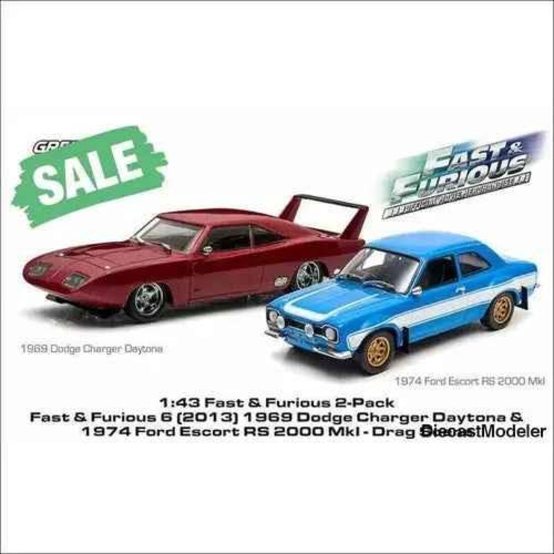 GL 1969 Dodge Charger Daytona and 1974 Ford Escort RS 2 F&F