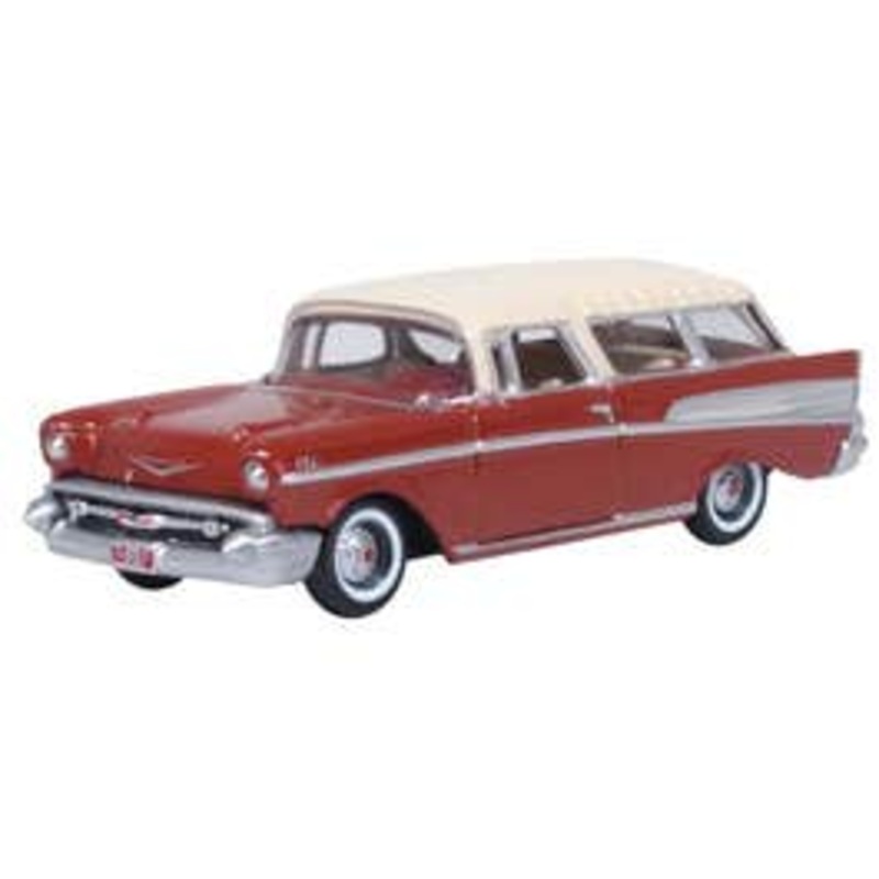Oxford 87CN57008 HO 1957 Chevrolet Nomad Adobe Beige/sierra Gold