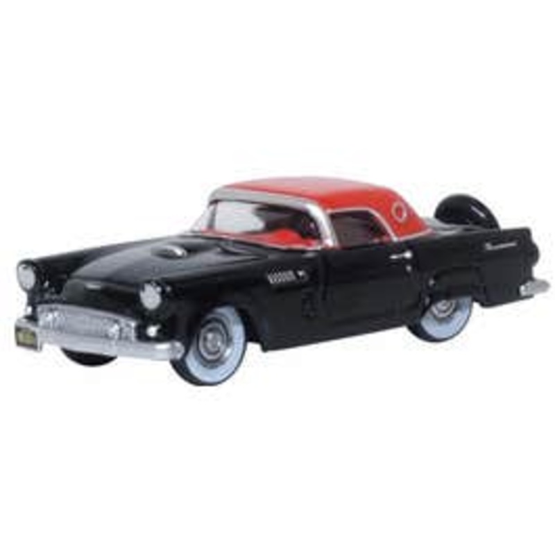 Oxford 87TH56008 HO Raven Black/Fiesta Red Ford Thunderbird 1956