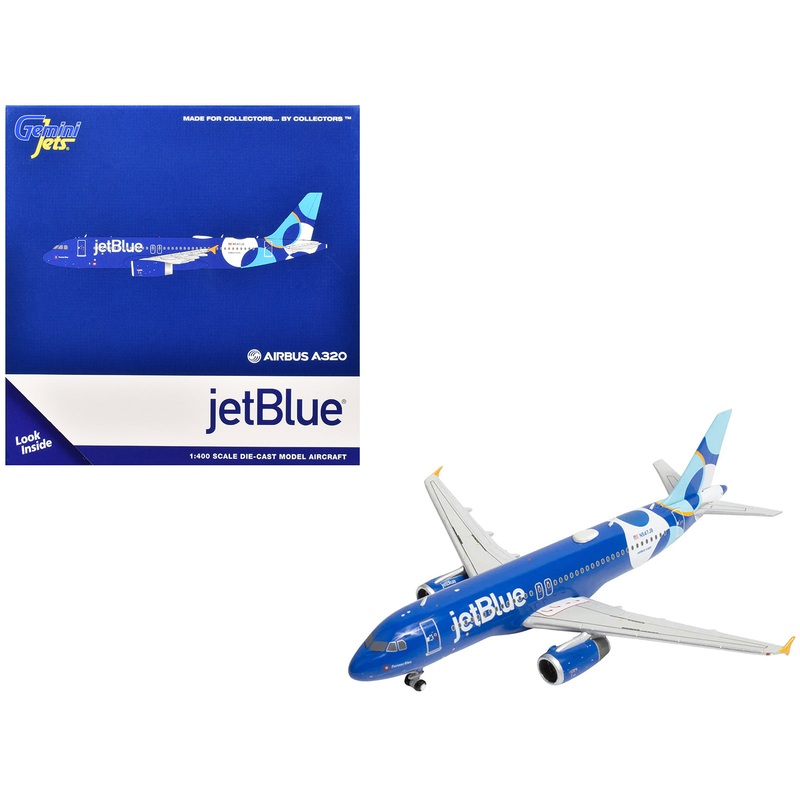 Airbus A320 Commercial Aircraft “JetBlue Airways” (N547JB) Blue with Graphics 1/400 Diecast Model Airplane by GeminiJets