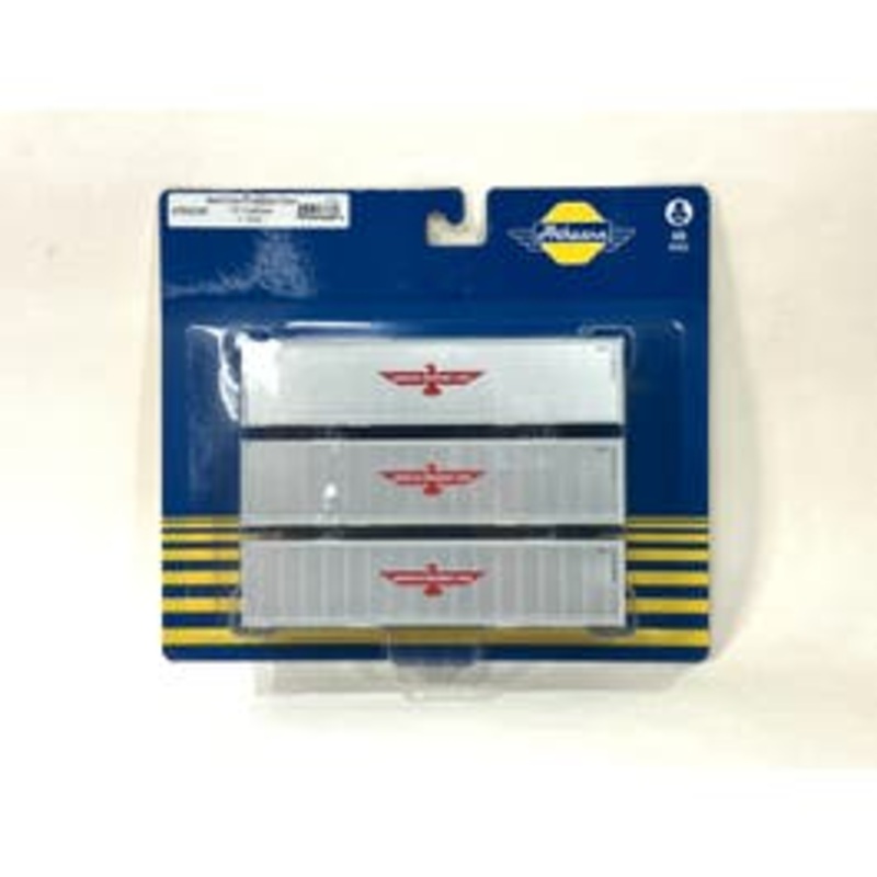 Athearn 63385  HO 40' Smooth Side Container – APL (3pcs)