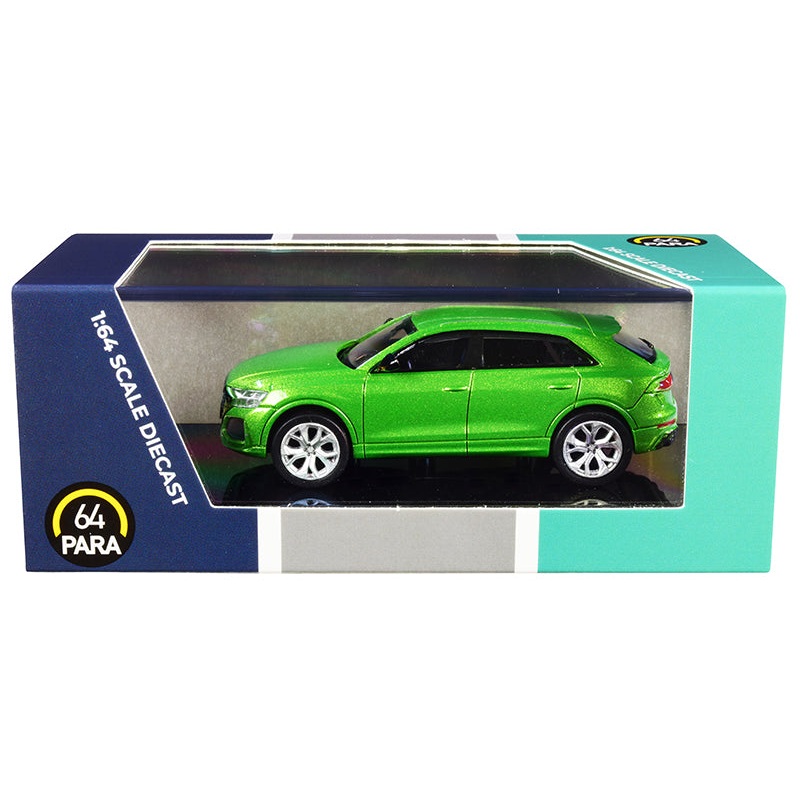 Audi RS Q8 Java Green Metallic 1/64 Diecast Model Car by Paragon